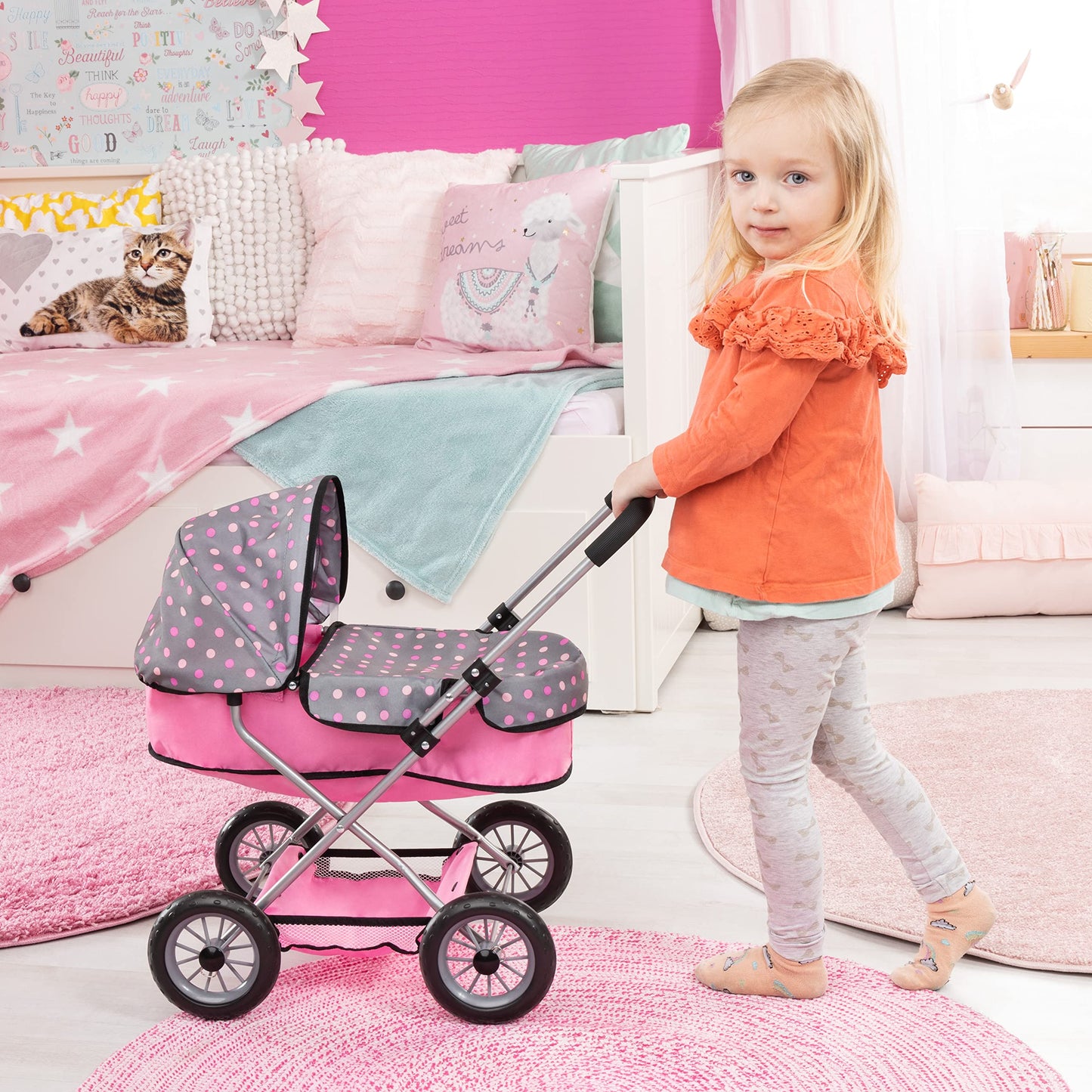 Bayer Smarty Modern Doll Pram & Stroller Set for 18 inch Dolls with Accessories