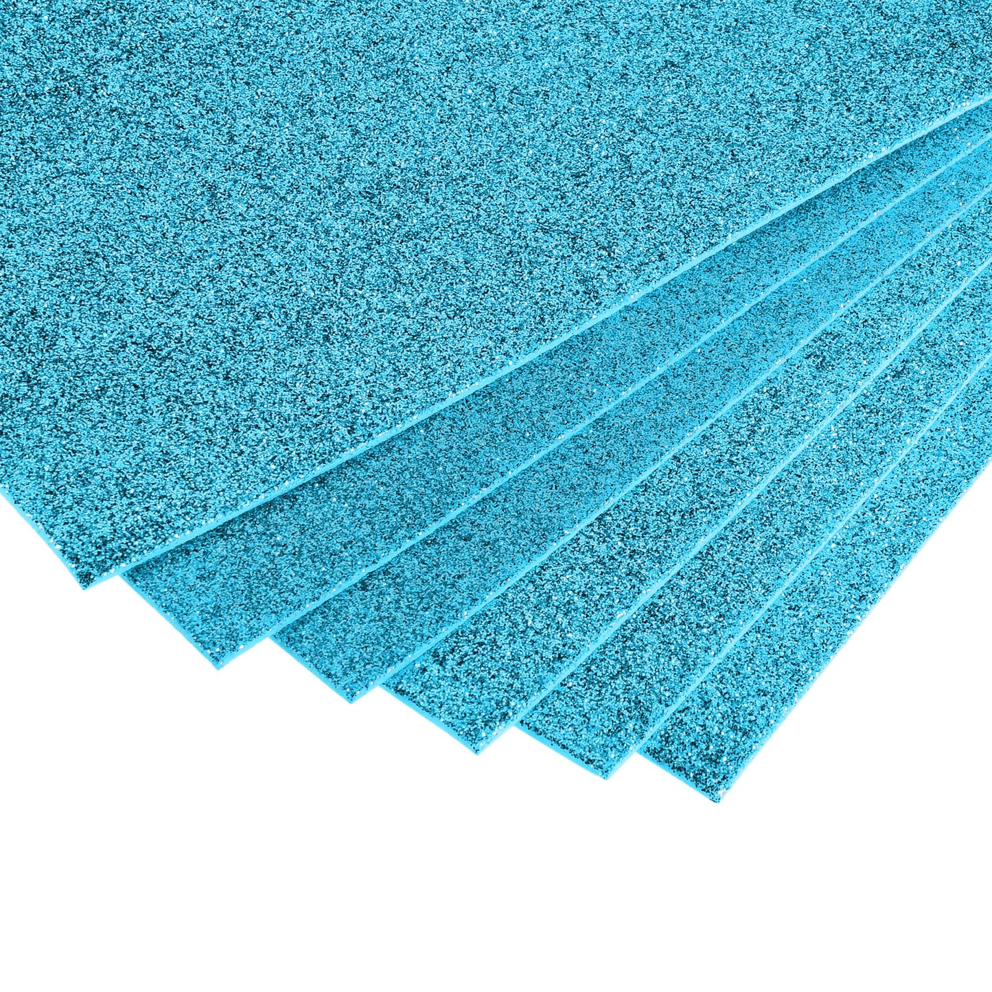 uxcell Light Blue Shiny EVA Foam Sheets 23.6x15.7in 1.5mm Thick for Crafts DIY 6 Pcs