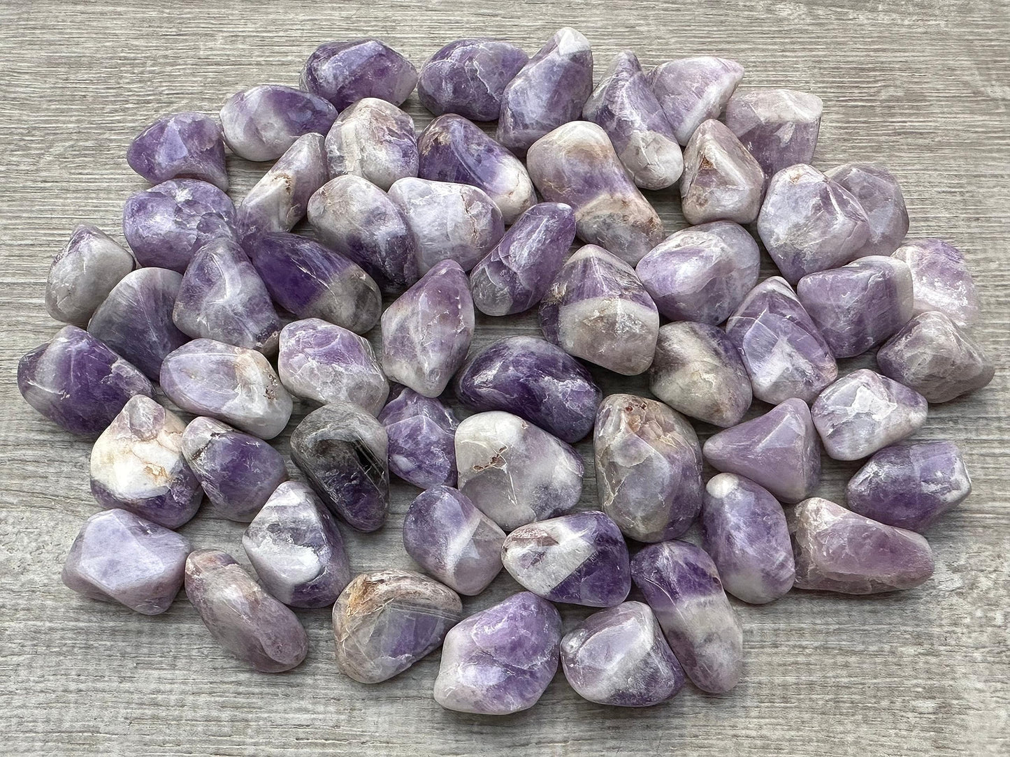 GAF TREASURES 5 Pcs Chevron Amethyst Tumbled Stones, Polished Chevron Amethyst Gemstone, Chevron Amethyst Healing Crystals (Chevron Amethyst)