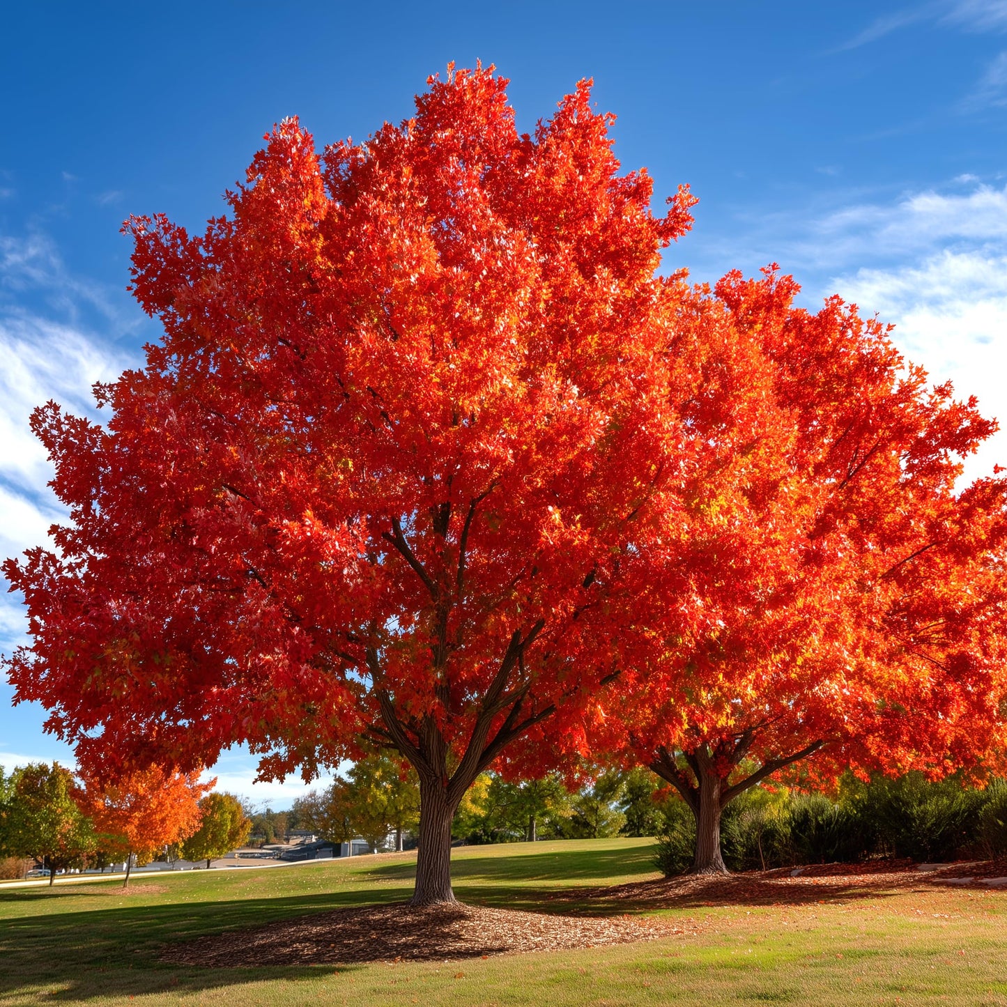2 Northern Red Oak Trees - 24-36" Tall Live Plants - 2-3 Foot Tall Fast Growing Shade Trees - Quercus rubra - (2 Pack)