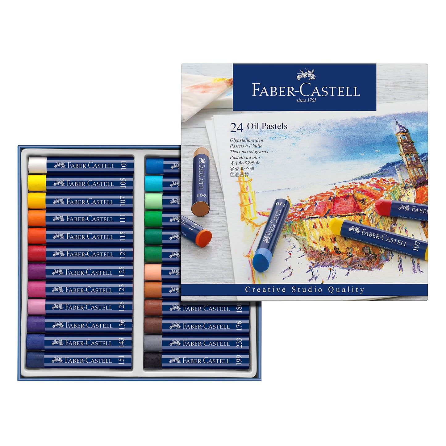 Faber-Castel FC127024 Creative Studio Oil Pastel Crayons (24 Pack), Assorted