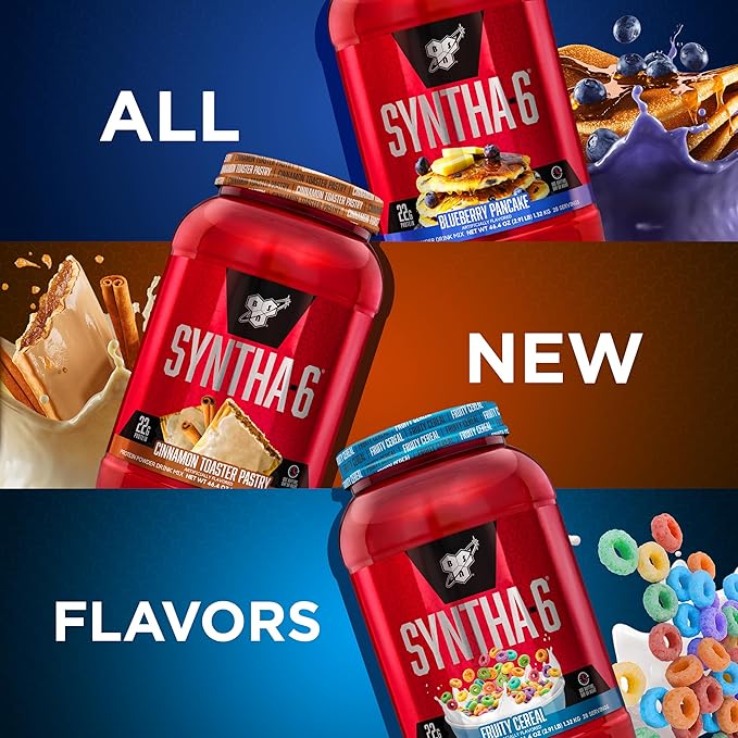 BSN SYNTHA-6 Whey Protein Powder with Micellar Casein, Milk Isolate, Fruity Cereal, 28 Servings (Packaging May Vary)