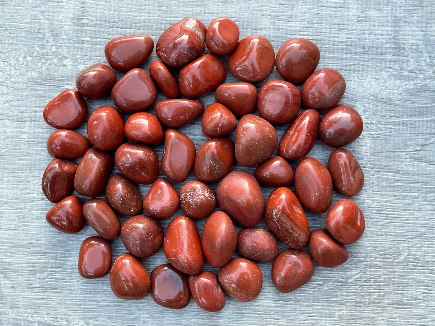 GAF TREASURES 5 Pcs Red Jasper Tumbled Stones, Polished Red Jasper Gemstone, Red Jasper Healing Crystals (Red Jasper)