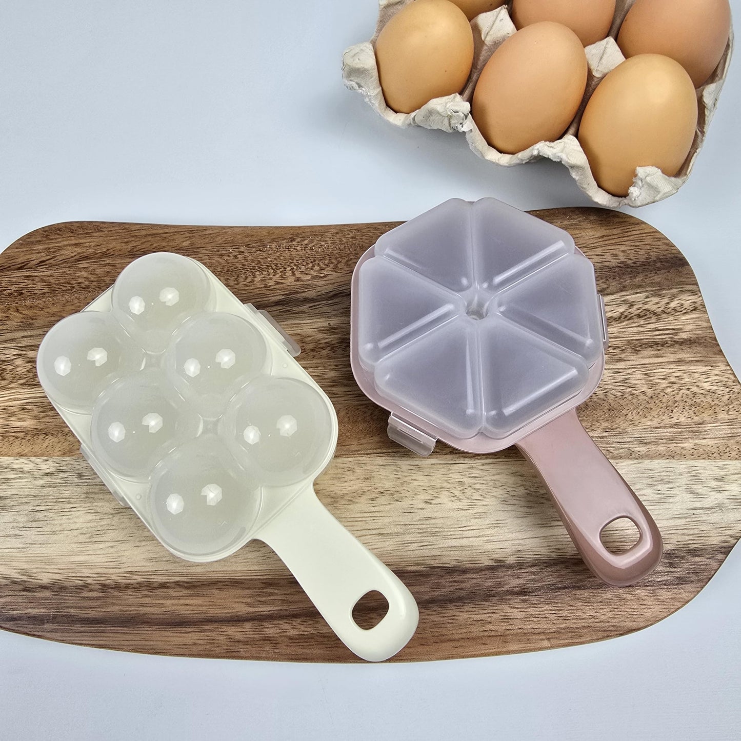 Japanese Rice Mold Set with Triangle & Mini Round Shapes, 2-Piece Handheld Rice Shaping Tools for Bento & Small Portions, Plastic Food Molds Made in Japan