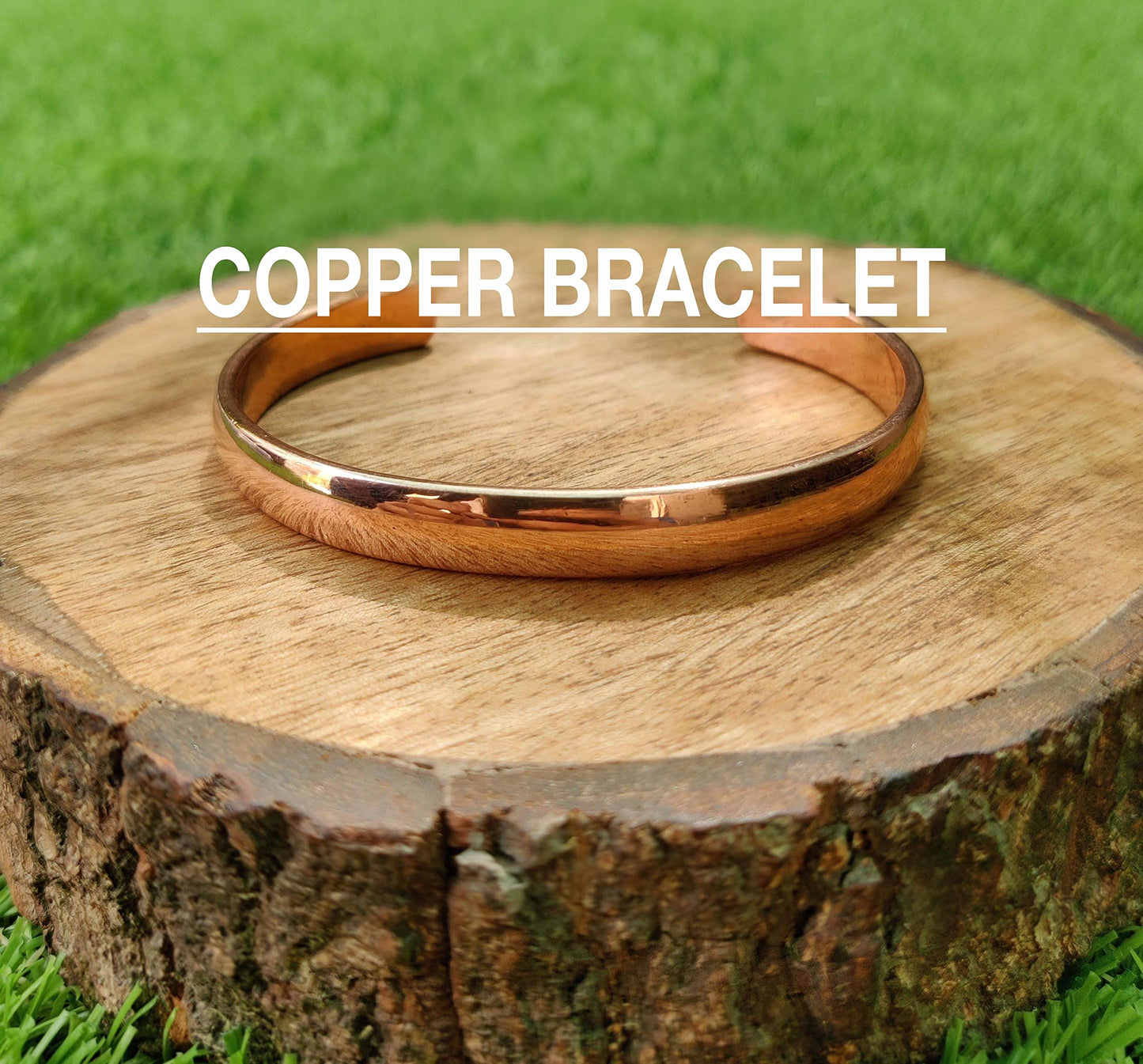 Wonder Care WC 100% Pure Copper Bracelet for Men & Women Solid Copper Cuff Adjustable size for gift Rakhi for brother Bhaiya Bhabi Rakhi Set Jewelry Gift