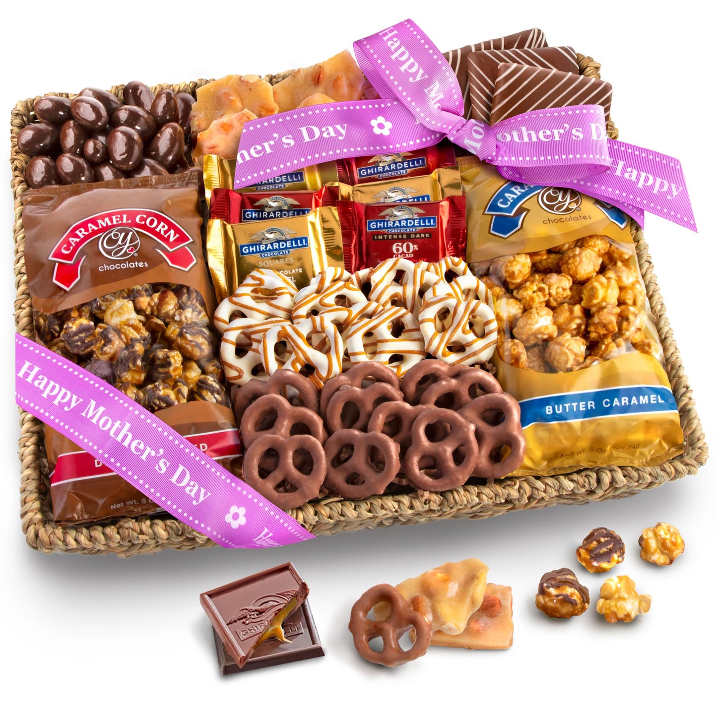 A Gift Inside Happy Mother's Day Chocolate Caramel and Crunch Grand Gift Basket