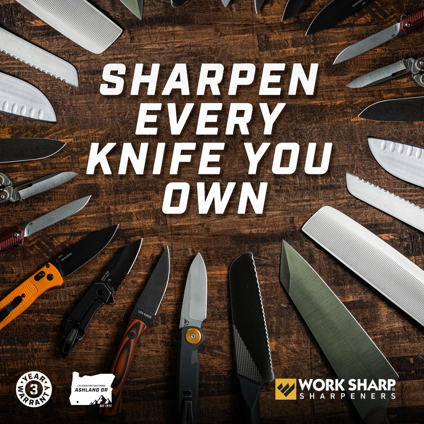 Work Sharp Ken Onion Knife Sharpener Tool - Adjustable Knife Sharpening System - For Knives, Scissors, Serrated Blades, & Tools