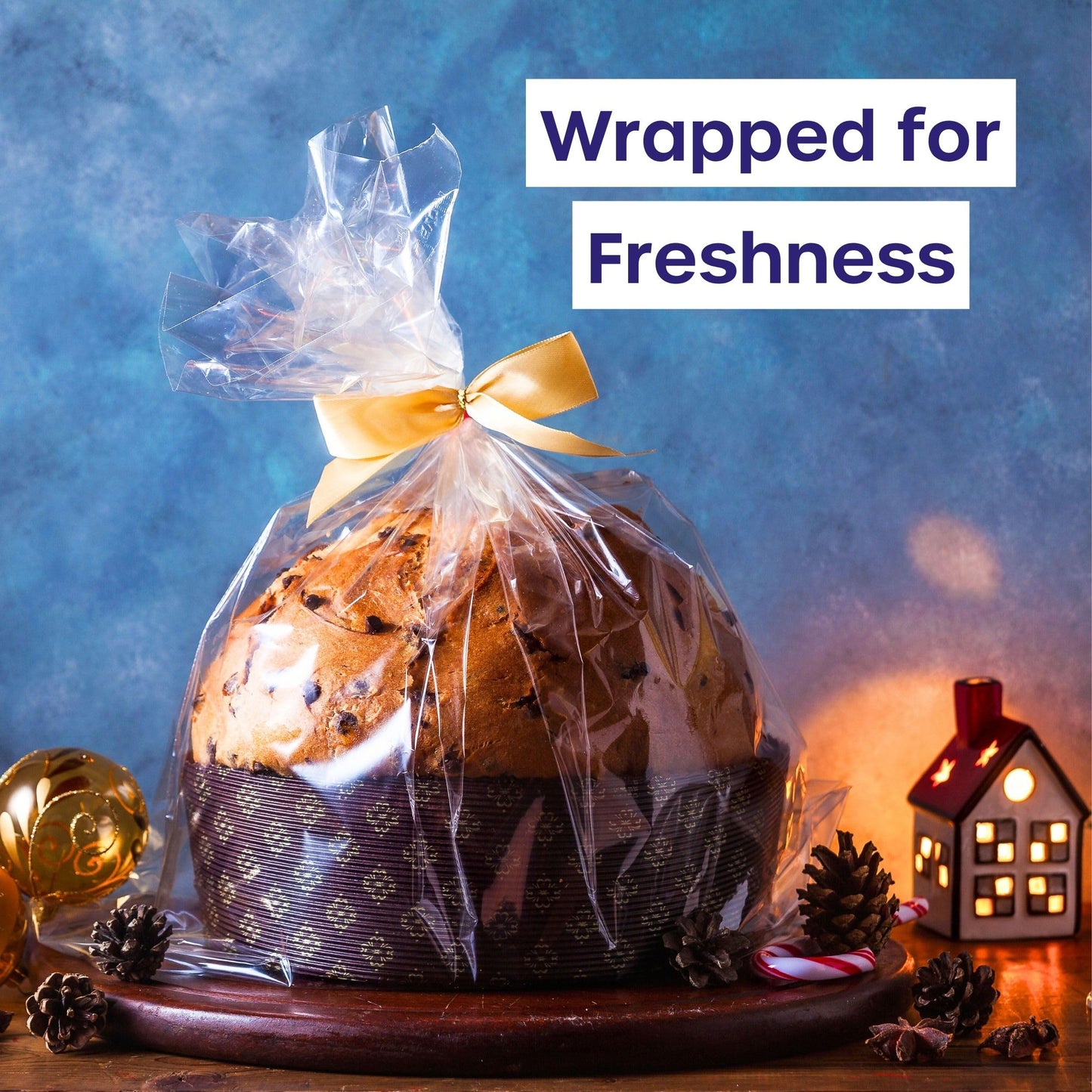 volila Clear Cellophane Wrap Roll (31.5 in x 100 ft) - 3 Mil Thick Cellophane Wrap for Gift Basket, Treats, Flower Wrapping, Clear Wrapping Paper (31.5" folds into 16")