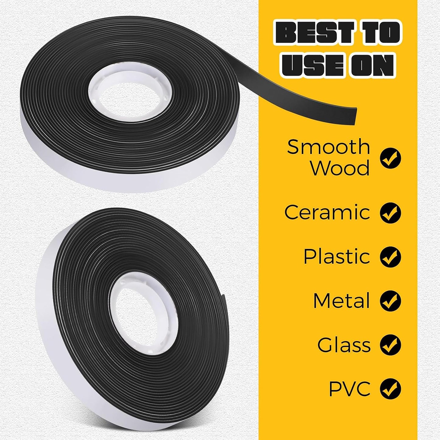 Magnetic Tape with Adhesive Backing 3/4 inch Wide - Thick 60 mil Magnet Tape Roll to Make Sticky Magnet Strips, Strong Squares, Dots, Flexible Sheets, Cutting Own Fridge Magnets, Crafts
