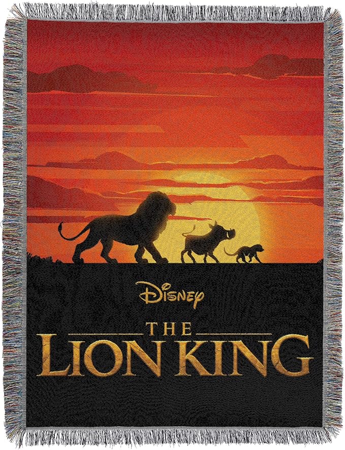 Northwest Lion King Woven Tapestry Throw Blanket, 48" x 60", Sunset Walk