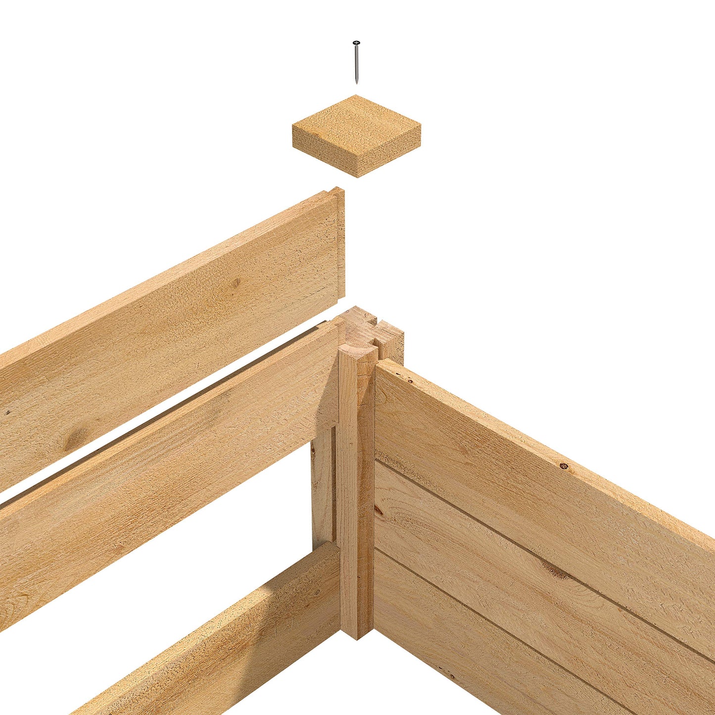 Greenes Fence Classic Cedar Raised Garden Bed, 4' x 8' x 10.5" (1/2" Thick) - Made in USA with North American Cedar