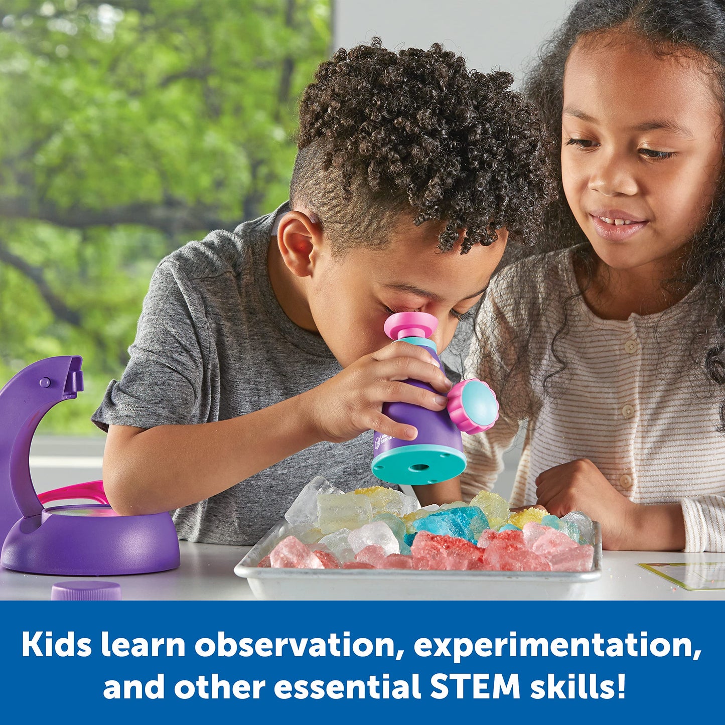 Learning Resources Primary Science Deluxe Lab Set - 45 Pieces, Ages 3+, Experiments for Kids, STEM Toys, Sensory Tube, Microscope for Students