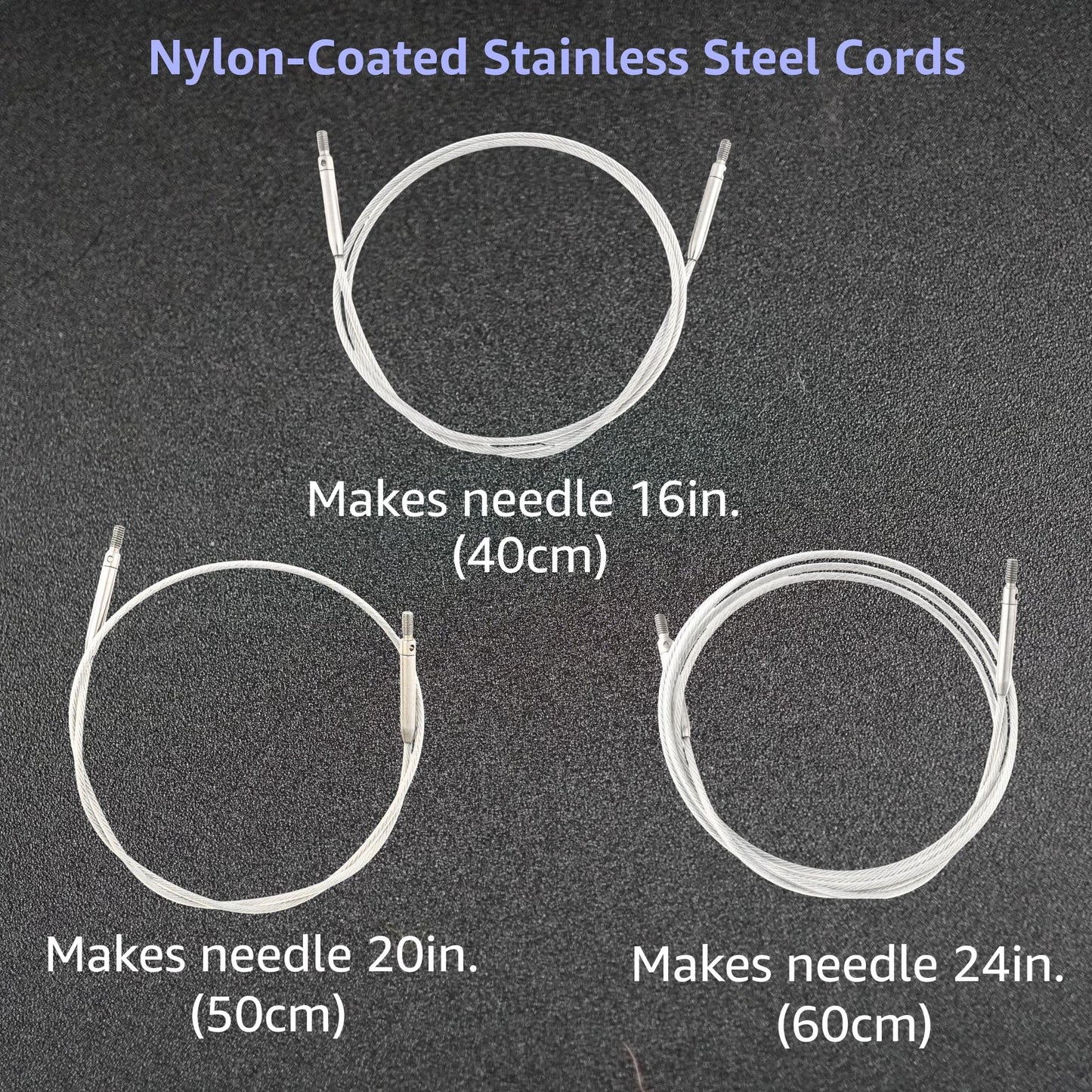 Lykke Flight 3.5 in. Mini Set US Sizes 0, 1, 1.5, 2, 2.5 Interchangeable Circular Knitting Needles for Lace, Fingering, Sock, Baby Yarn, Stainless Steel, 3 Cords, Denim Case, Project Bag