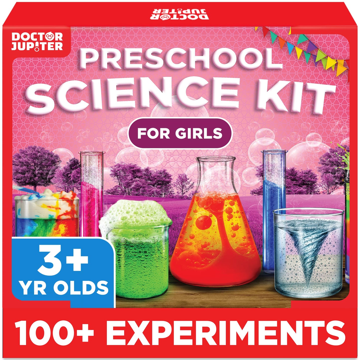 Doctor Jupiter Preschool Science Kit for Kids Ages 3-5 | Toddler Learning Activities, Birthday Gift Ideas for 3-4-5 Year Old Girls | Learning & Educational Toy STEM Kit with 100+ Experiments