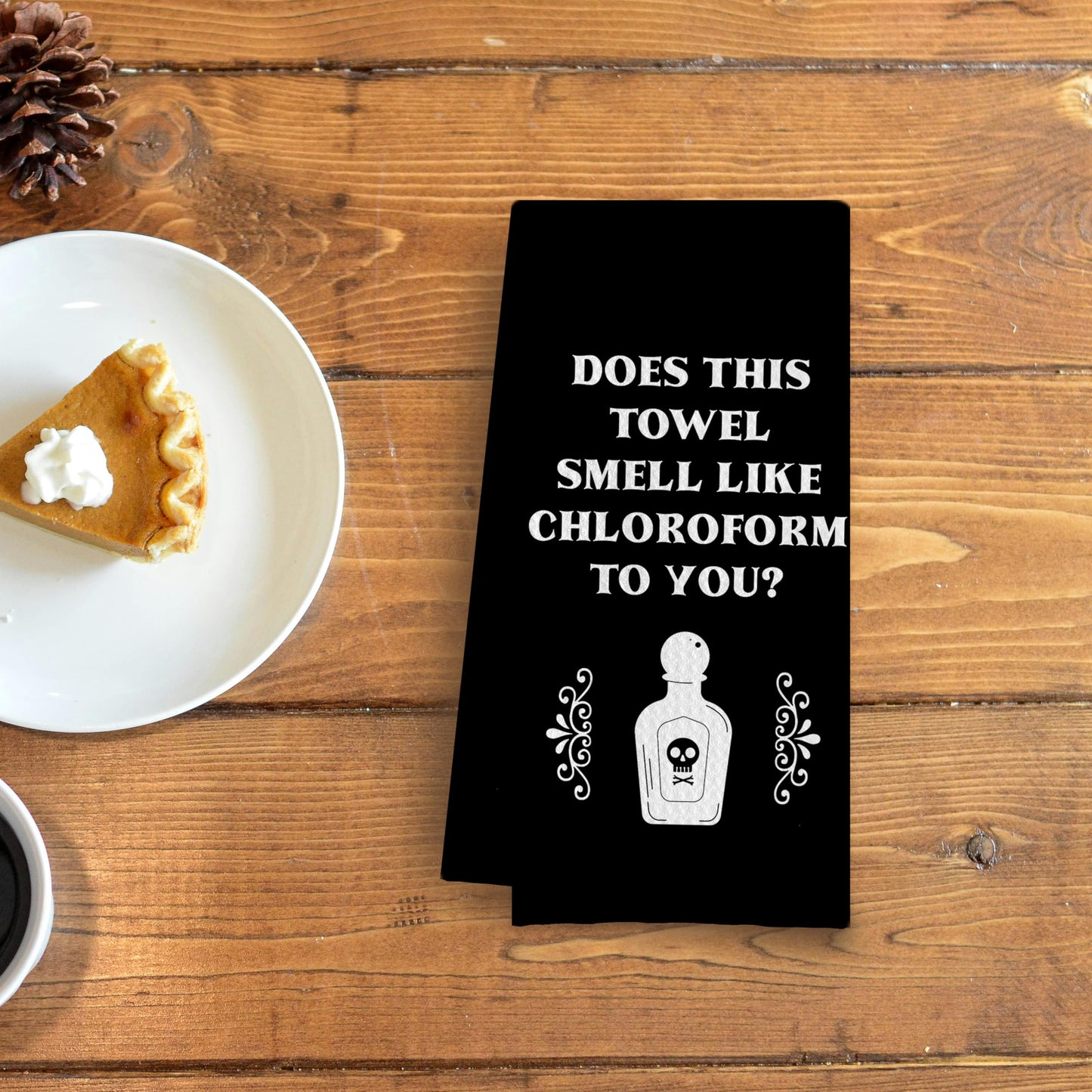 Qpenm Funny Kitchen Dish Towels -Funny Black Bathroom Hand Towel Decor, Gothic Bathroom Towel, Witchy Tea Towel 16 X 24 in