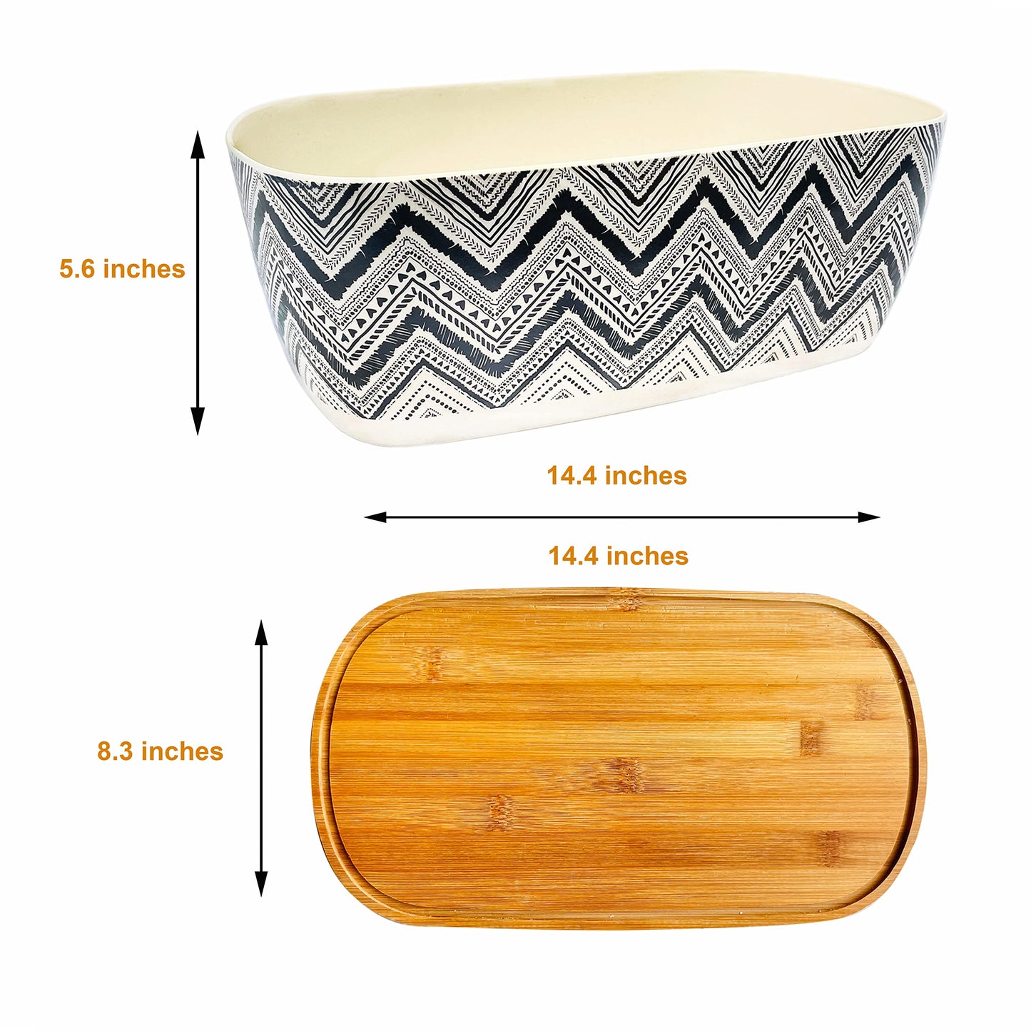 Nomotruc Bread Box For Kitchen Countertop,Bread Box with Cutting Board Lid Made with Bamboo Fiber,Bread Container Holder Keeper Keep Fresh I14.4x8.3x5.6 in……