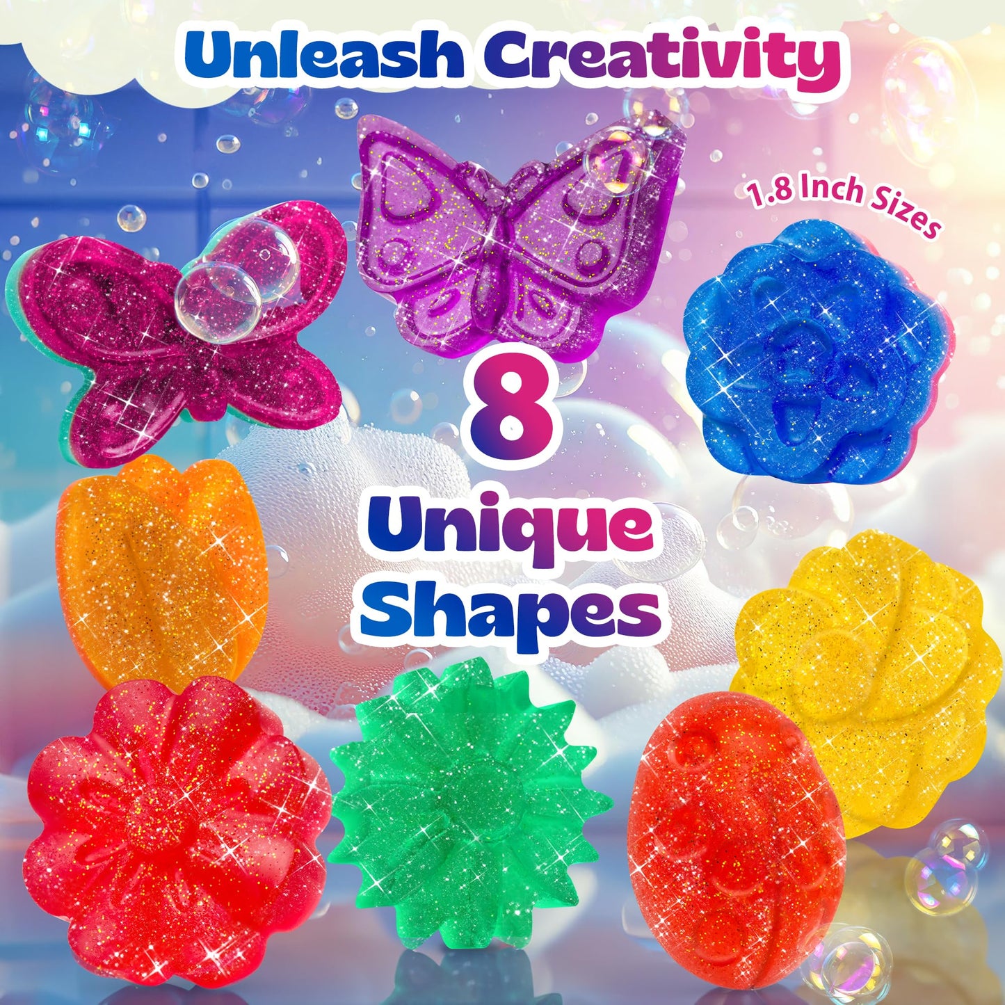 Pinwheel Crafts DIY Soap Making Kit for Kids Ages 5 6 7 8-12+ with Molds, Scents, Dye, Glitter, Foaming Net - Flower Soap Making Kits for Adults Beginners Great for Science Projects and Crafts