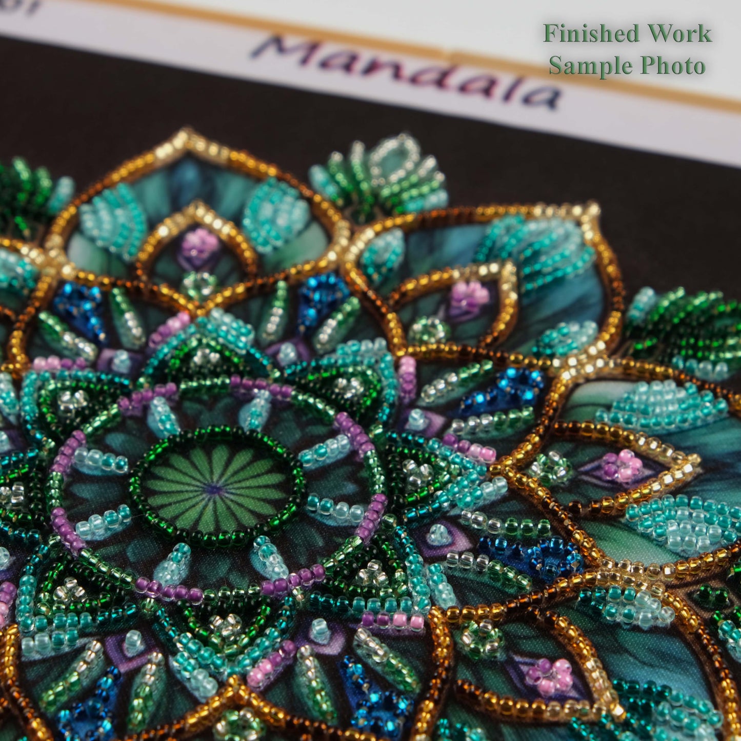 AllAboutEmbroideryUA Bead Embroidery kit Mandala AB-1001 Beaded Cross Stitch kit