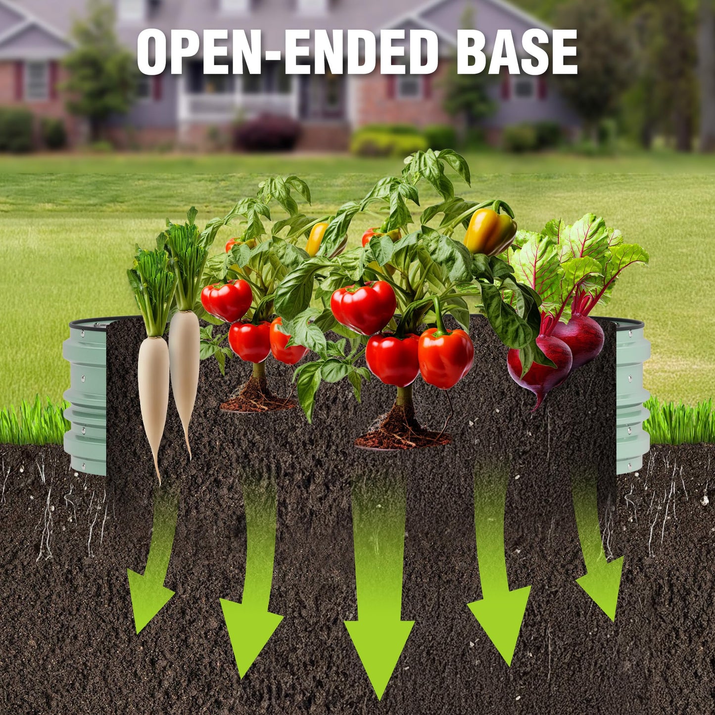 WORKPRO 2PK 4x2x1ft Galvanized Raised Garden Bed Set, Rust & Corrosion Protection, Easy Assembly, Safe Edge, Ideal for Vegetables & Flowers, Light Green