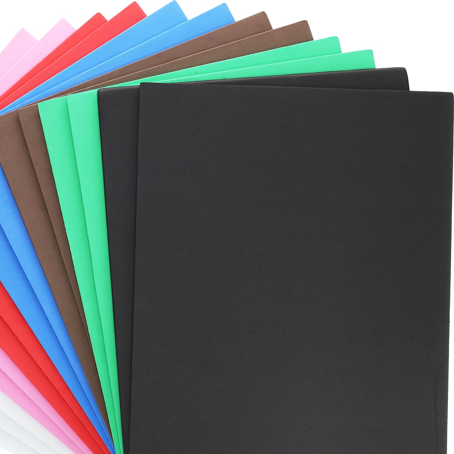 Essentials by Leisure Arts Foam Sheets 9 x 12 Assorted, 15mm, 15 Pc - Craft Foam for Kids, DIY Art Projects, Green Craft Sheets for Crafts, Classrooms, and Decorations