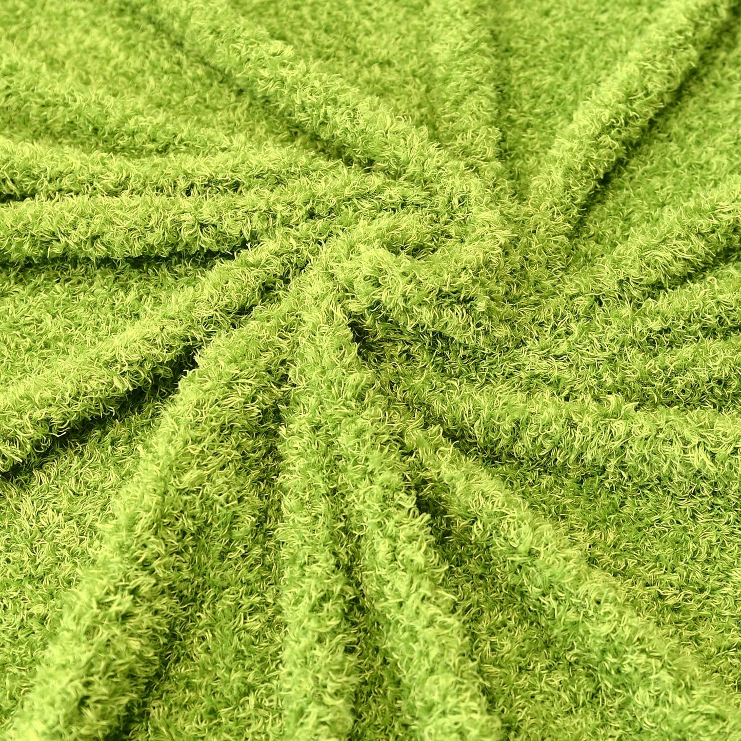 Surf turtle Faux Fur Fabric,Curly Teddy Fleece Soft Fluffy for DIY Crafts Pet Bed,Craft Material 36" x 59",Grass Green