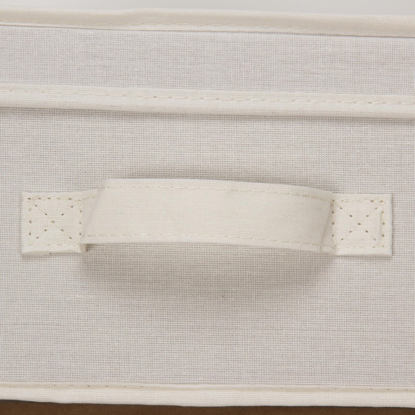 Household Essentials 115 Storage Box with Lid and Handle | Natural Beige Canvas | Jumbo
