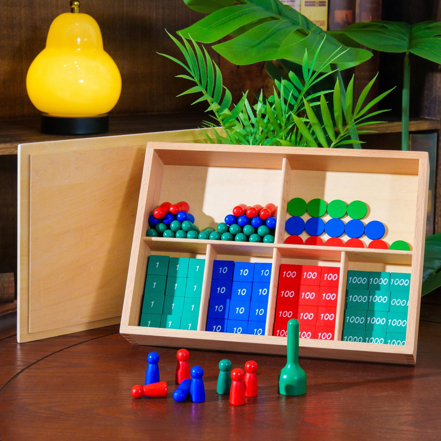 Premium Montessori Math Kit 3| Complete 12-in-1 Curriculum Set for Ages 3-12 | Stamp Game, Bead Boards, Snake Games, Clock & More | Homeschool & Classroom Materials | 12.2 kg/27lbs (Math Series Kit 3)