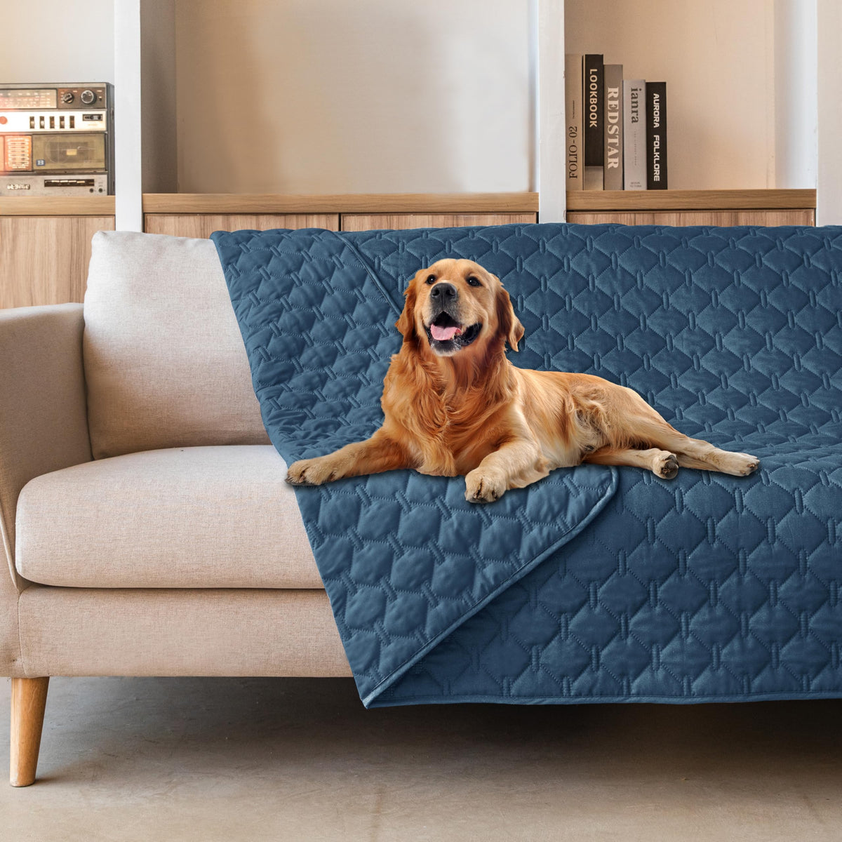 gogobunny Waterproof Dog Blankets for Large Dogs, Pet Bed Cover Breathable