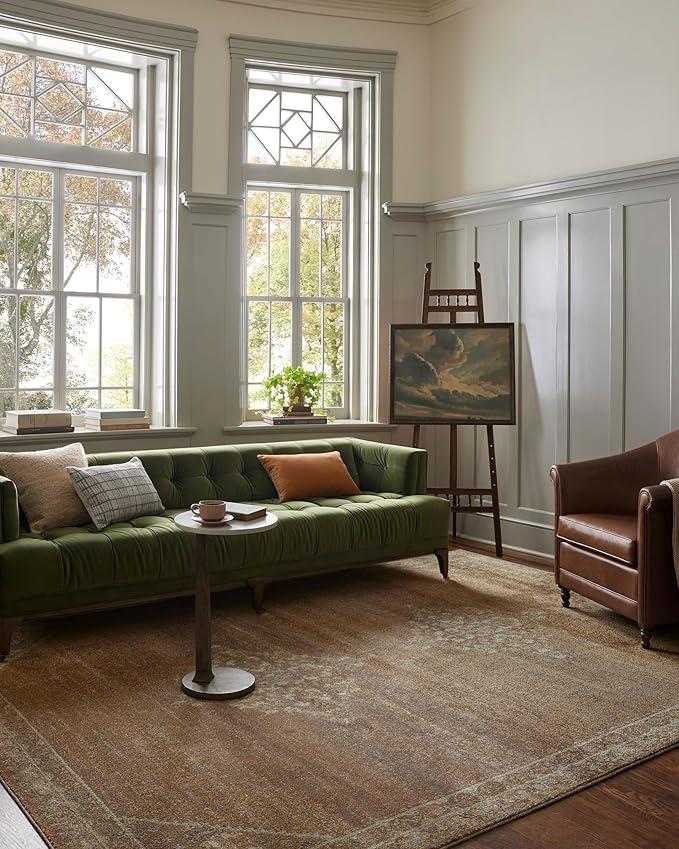 Loloi Magnolia Home by Joanna Gaines Mona Collection MOA-04 Sunset/Natural 7'-6" x 10' Area Rug