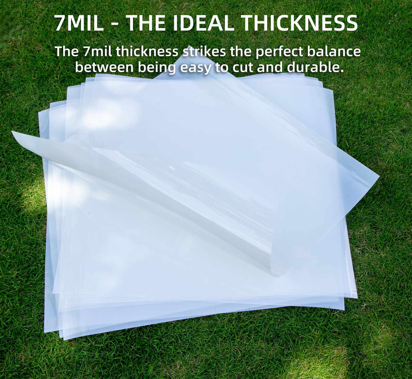 24X24 Inch 7mil Blank PET Laser Cutting Stencil Plastic Sheets (10 Pack), Food-Safe Mylar Template Material for Crafting, Template Material for Cutting Machines, Cricut Venture, Laser Cutting