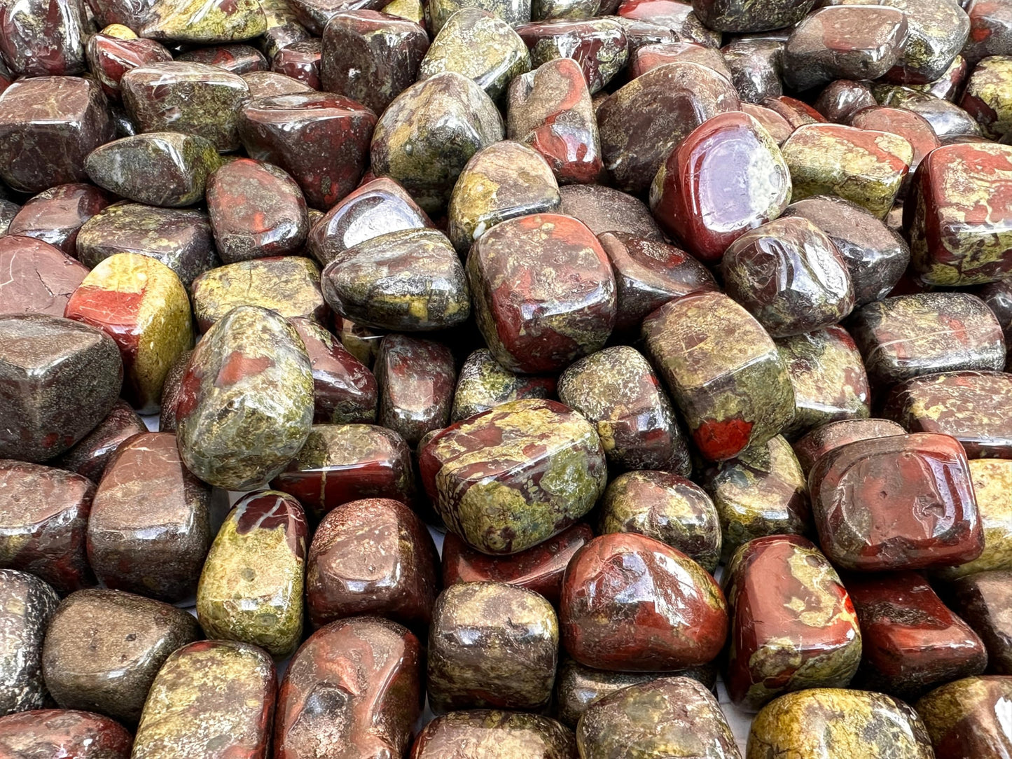 GAF TREASURES 5 Pcs Dragon Blood Jasper Tumbled Stones, Polished Dragon Blood Jasper Gemstone, Dragon Blood Jasper Healing Crystals (Dragon Blood Jasper)
