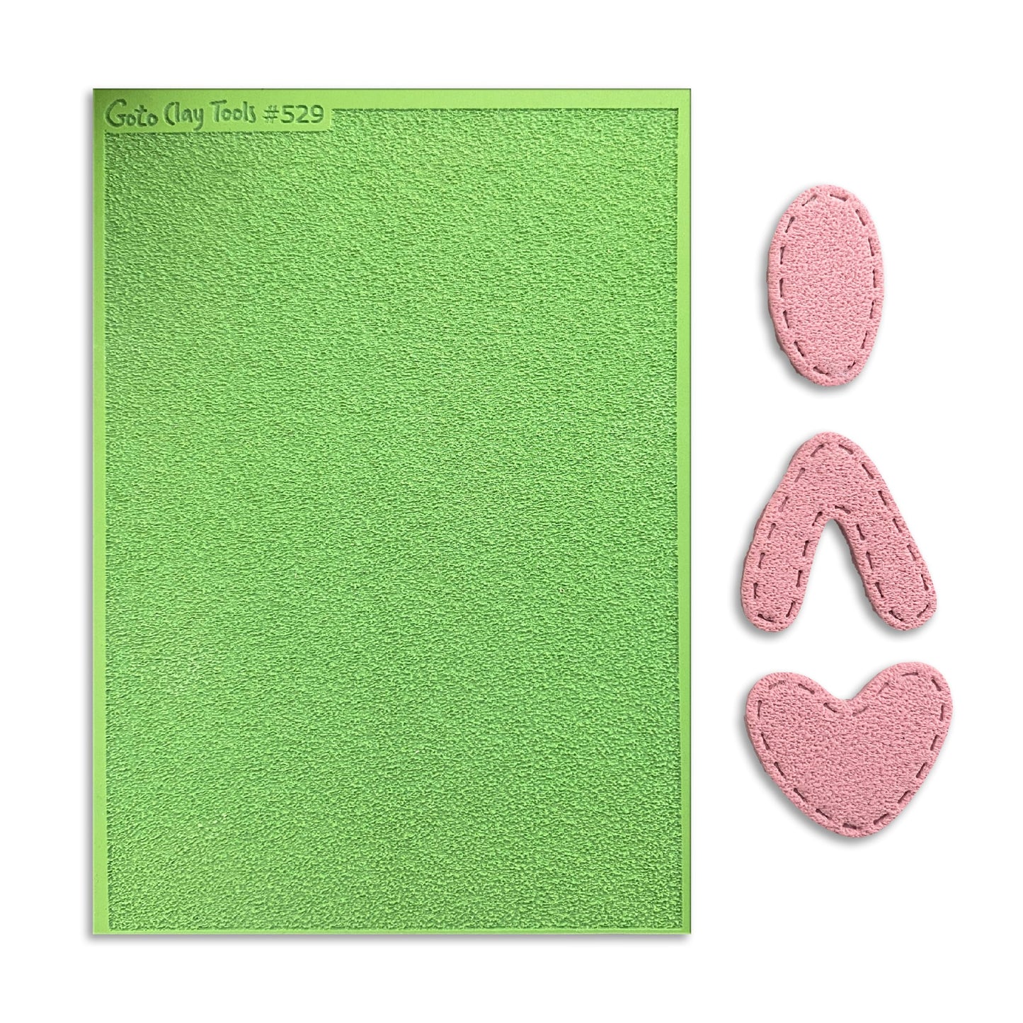 GOTO Clay Tools Sandpaper Texture Sheet for Polymer Clay | Rubber Texture Mat for Clay Earrings and Jewelry Making | Reusable Craft Tool TM-529