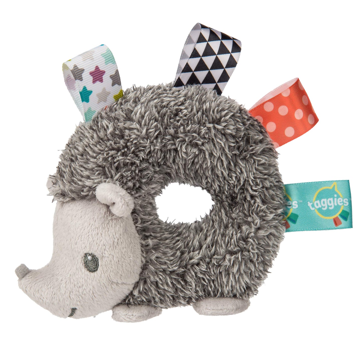 Mary Meyer 8-Inch Heather Hedgehog Soft Toy and Heather Hedgehog Baby Rattle Taggies Bundle