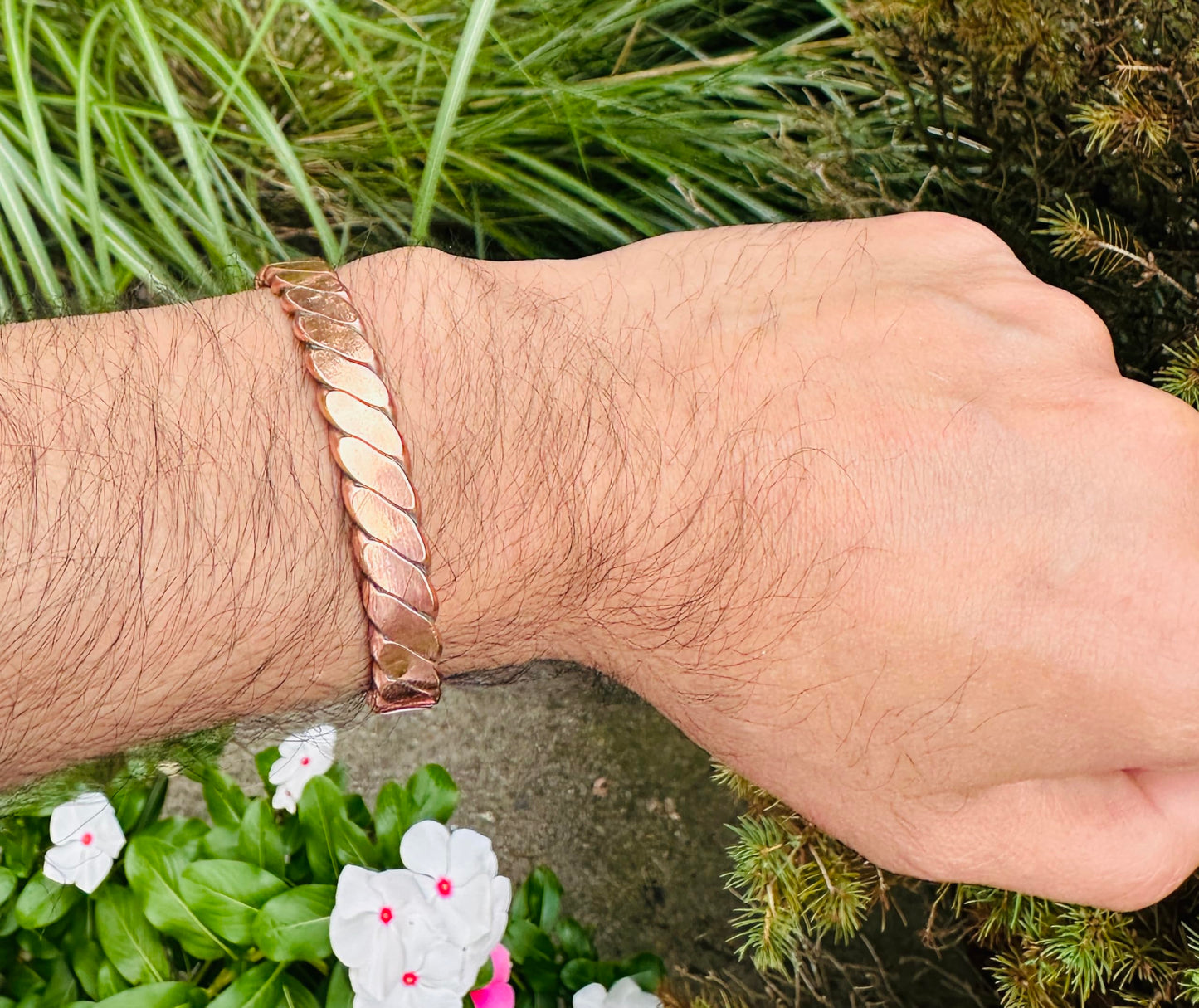 Healing Lama™ Hand Forged 100% Copper Bracelet. Made with Solid and High Gauge Pure Copper. (Braided)