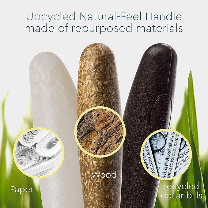 RADIUS Toothbrush Source Floss Brush BPA Free & ADA Accepted Improve Gum Health & Reduce Gum Issues - Medium - Assorted Colors - Pack of 6