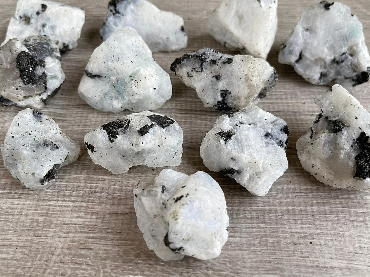 GAF TREASURES Wholesale Raw Rainbow Moonstone Crystals, Natural Rainbow Moonstone Stone, Rainbow Moonstone Rough, Rainbow Moonstone Healing Crystals (Rainbow Moonstone, 0.25 Pound)