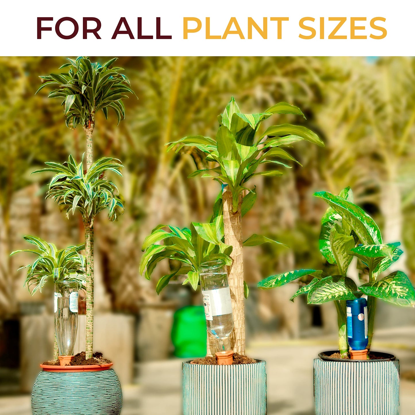 10-Pack Natural Self Watering Spikes - Terracotta - Automatic Plant Waterer for Indoor & Outdoor