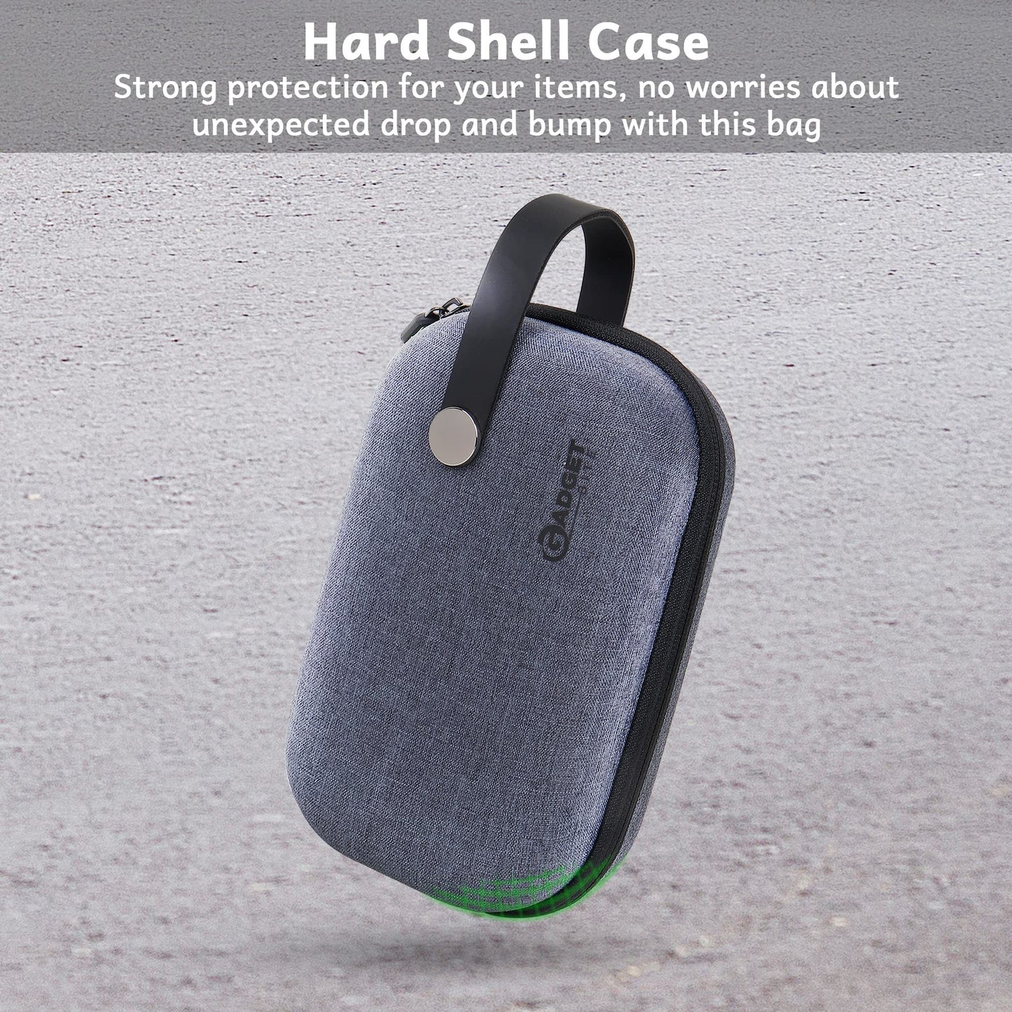 GadgetBite Organiser Portable Pouch For Electronic Accessories Usb Cables, Power Bank, Battery, Hard Drive, Sd Memory Card, Earphones, Travel Gadgets & Organiser Rugged Travel Friendly (Grey)