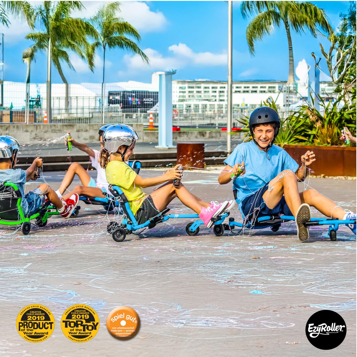 EzyRoller Drifter X Ride On Toy for Kids, Ages 4-12, Up to 154 lbs - Blue
