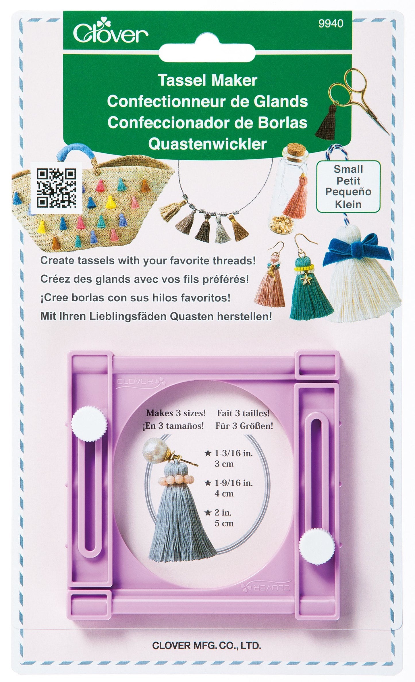 Clover 9940 Tassel Maker (Small) , White, 1 Count (Pack of 1)