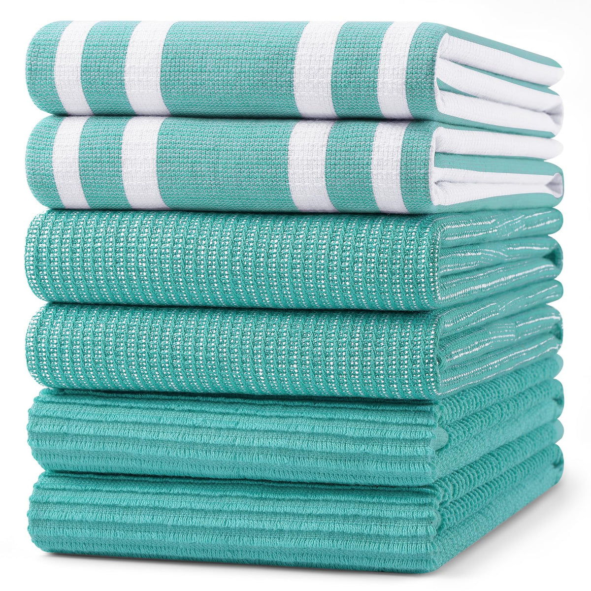 Cotton 380 GSM Premium Kitchen Towels (6 Count)