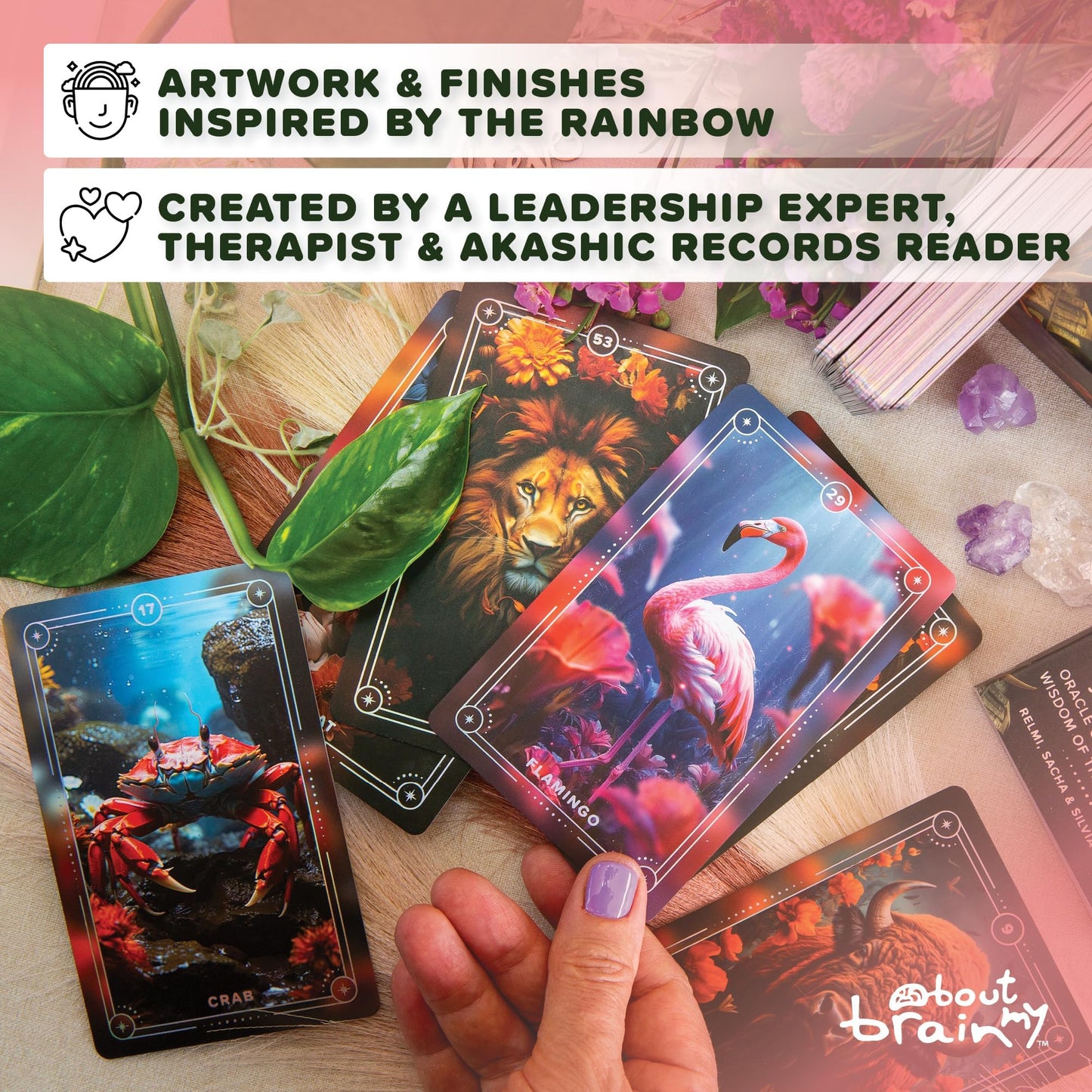 About my Brain Spirit Animals Oracle Deck | Edition 2 | 96 Oracle Cards and Pocket Guidebook | Journey Into The Wild | Complement Your Tarot Card Practice