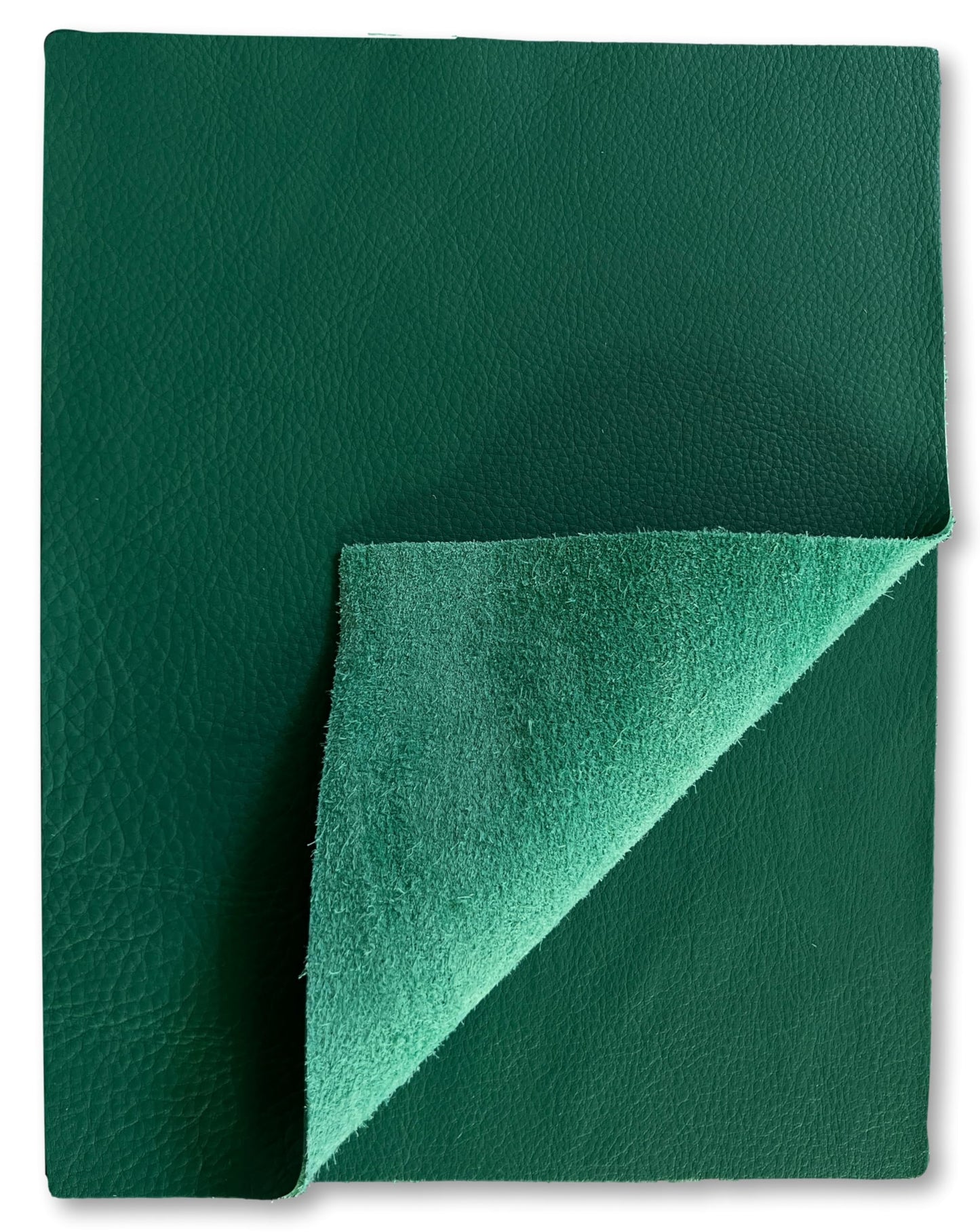 Natural Grain Cow Leather: 8.5'' x 11'' Pre Cut Leather Pieces (Kelly Green, 1 Piece)