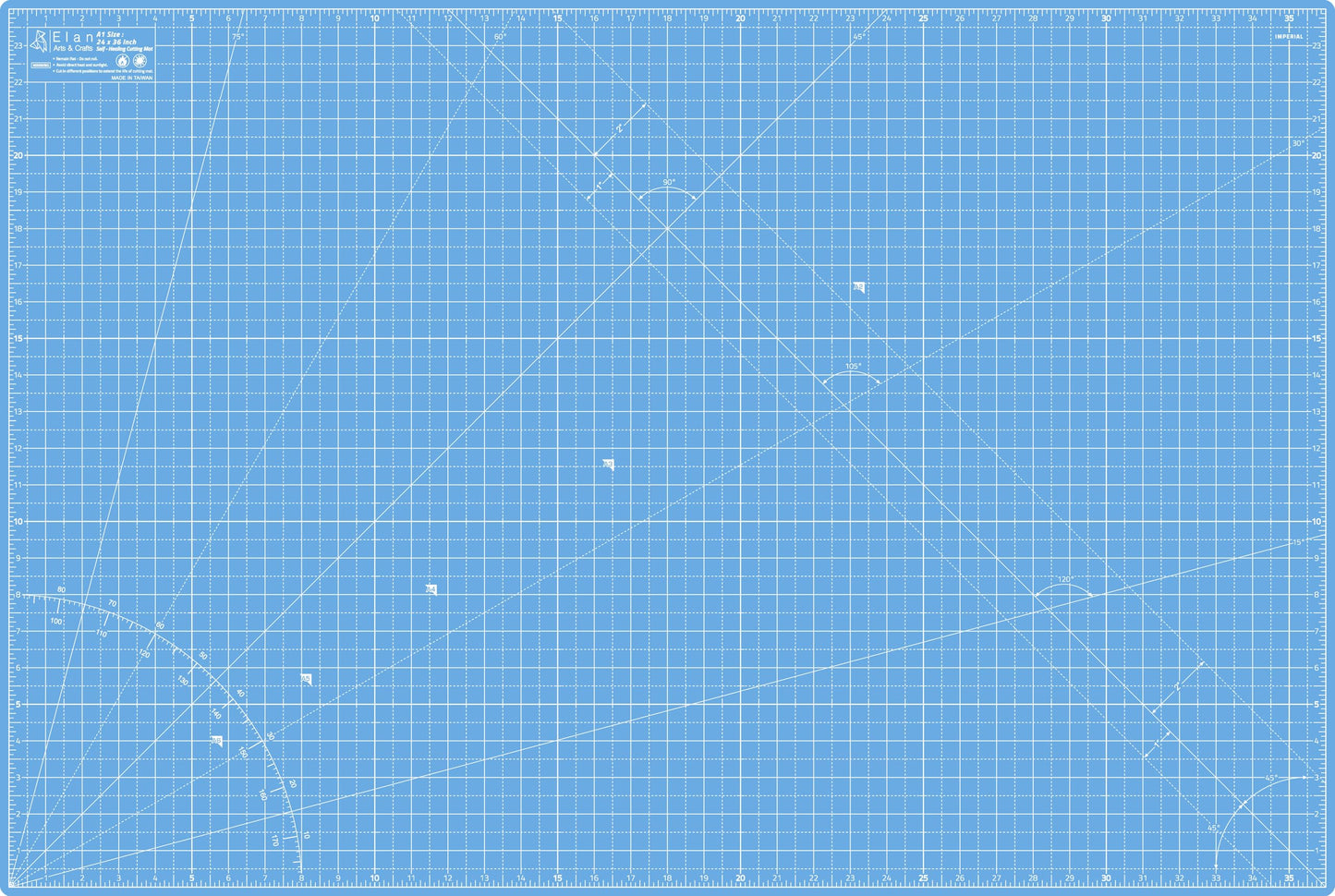 Elan Cutting Mat A1 Blue, Large Self Healing Cutting Mat 24 x 36 Inch, 5-Ply Craft Board Blue, Hobby Board for Crafts 24x36 Inch