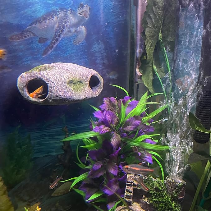 OrnaMounts Aquarium Decor Magnetic Rock Cave Ornament – Wall-Mounted Fish Tank Accessory