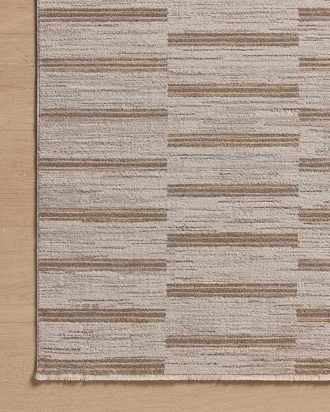 Loloi Amber Lewis Cali Collection CIL-04 Ivory/Tobacco 2'-3" x 3'-11", .25" Pile Height, Accent Rug