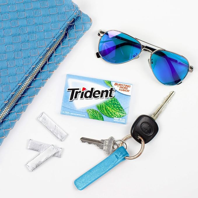 Trident Mint Bliss Sugar-Free Chewing Gum, 12 Packs of 14 Pieces (168 Total Pieces)