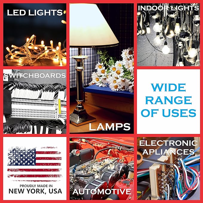NATIONAL Wire & Cable – 16 AWG 2-Conductor Premium Copper Wire, 50 ft, Stranded | Made in USA, Heavy-Duty Flexible Jacket | LED, Lights, DIY Projects, Low Voltage Wiring, Indoor and Outdoor Use