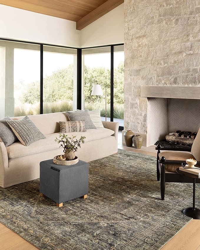 Loloi Amber Lewis Morgan Collection MOG-05 Spice/Lagoon 2'-3" x 9'-6" 38" Thick Runner Rug feat. CloudPile, Neutral, Room Décor, Vintage Inspired, Livingroom, Bedroom, Dining Area