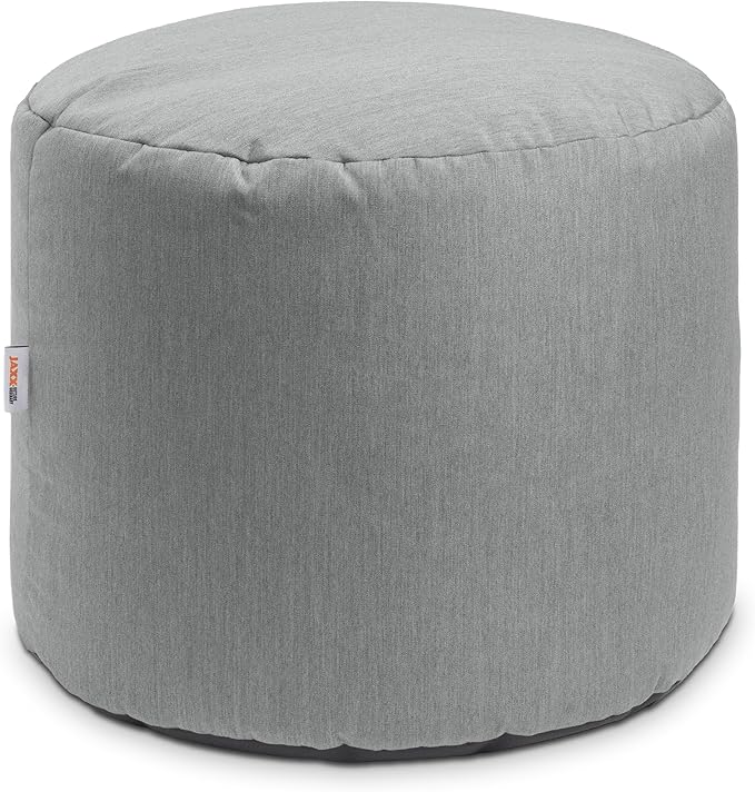 Jaxx Spring Outdoor Ottoman/Side Table, Premium Sunbrella, Granite